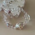 White Crystal with Fishtail Baroque Pearl Bracelet