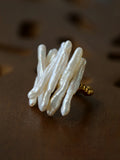 Stick Baroque Pearl Ring
