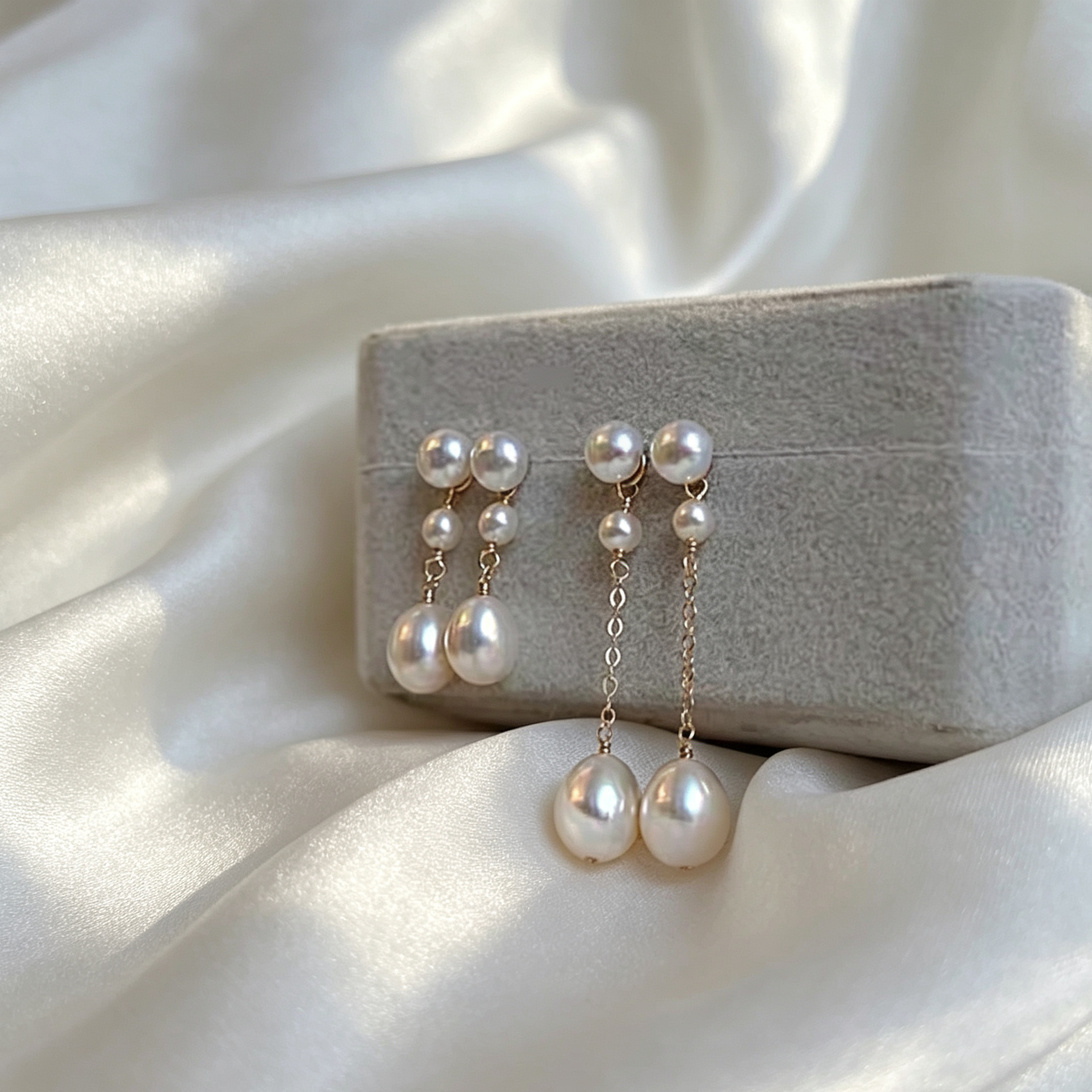 Celeste Natural Pearl Drop Earrings