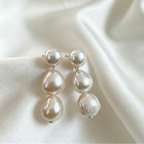 Opaline Natural Teardrop Pearl Earrings