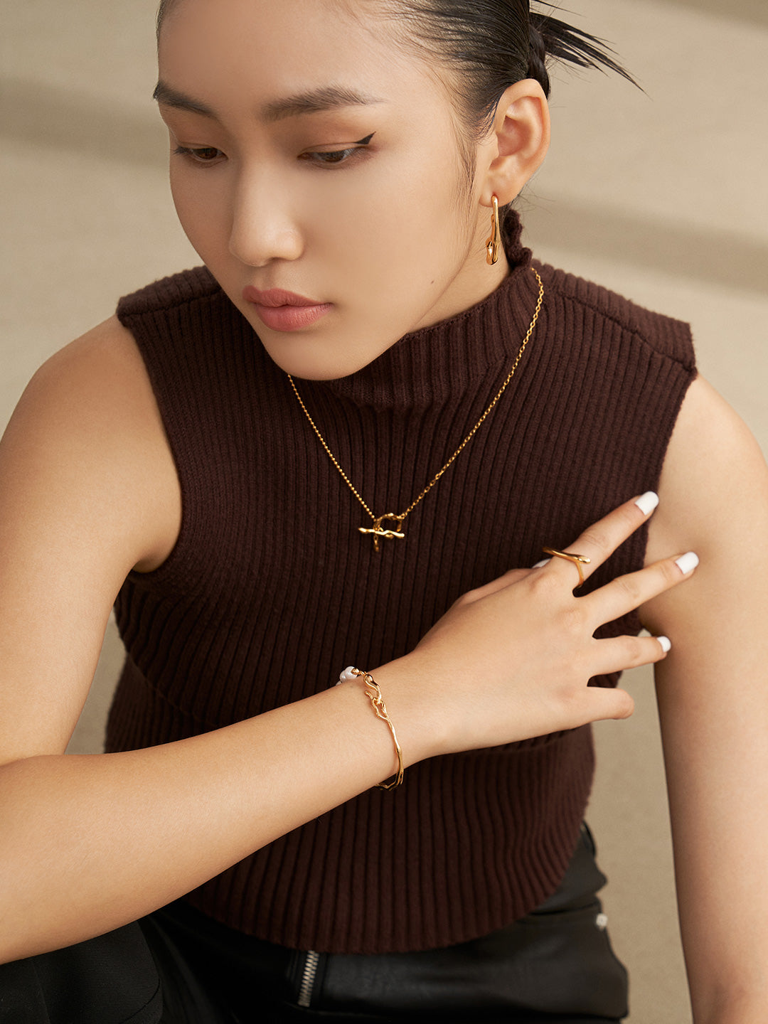 Liquid Wave Pearl Bracelet