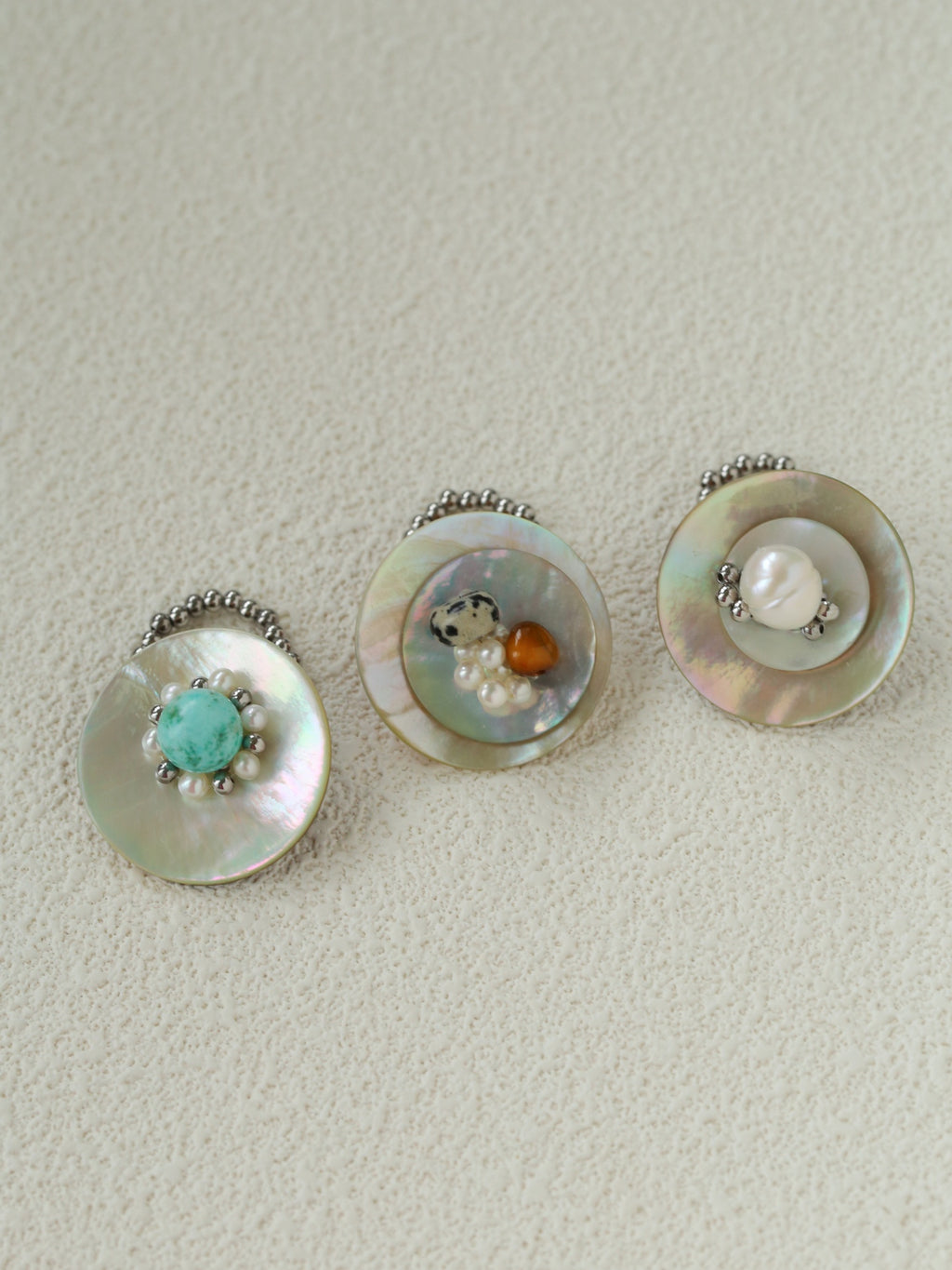 Stacked Seashell Handmade Stretch Ring