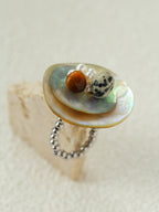 Stacked Seashell Handmade Stretch Ring