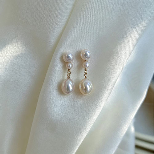 Celeste Natural Pearl Drop Earrings