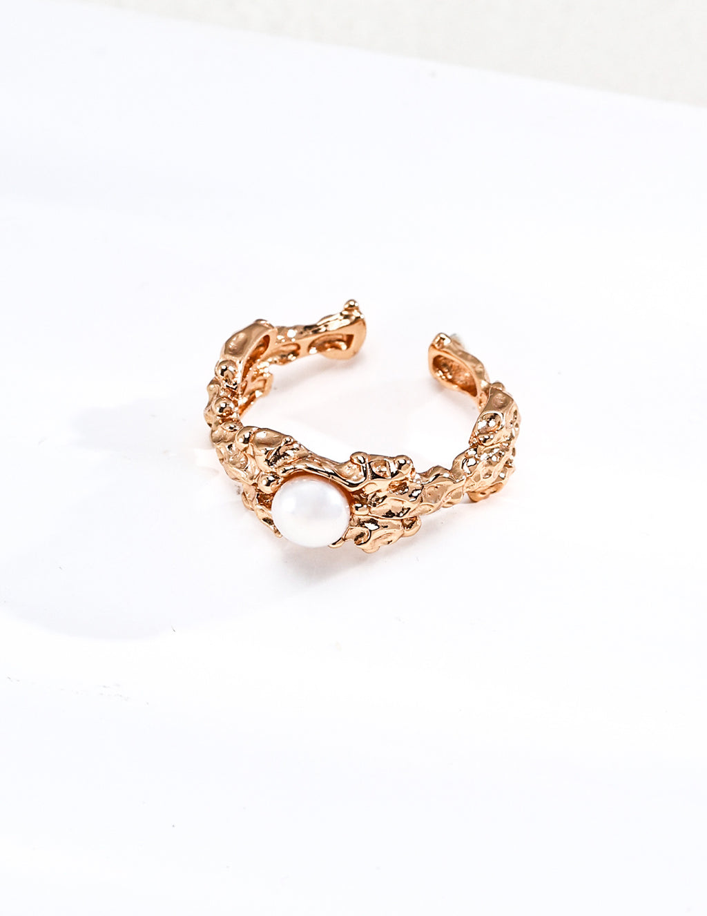 Gilded Lava Pearl Ring