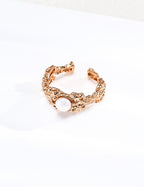 Gilded Lava Pearl Ring