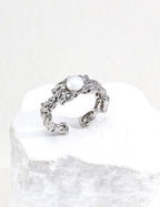 Gilded Lava Pearl Ring