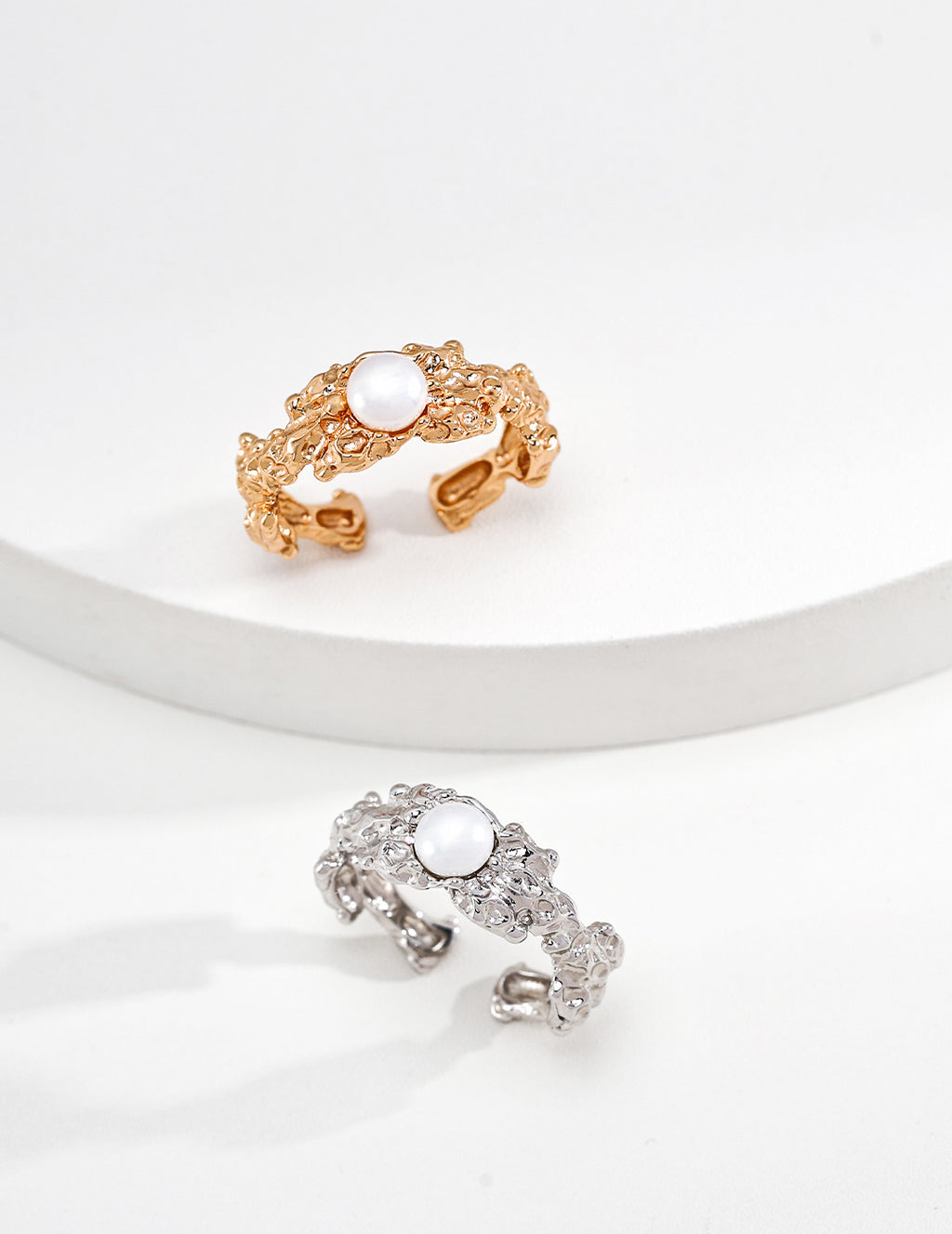 Gilded Lava Pearl Ring