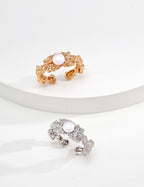 Gilded Lava Pearl Ring