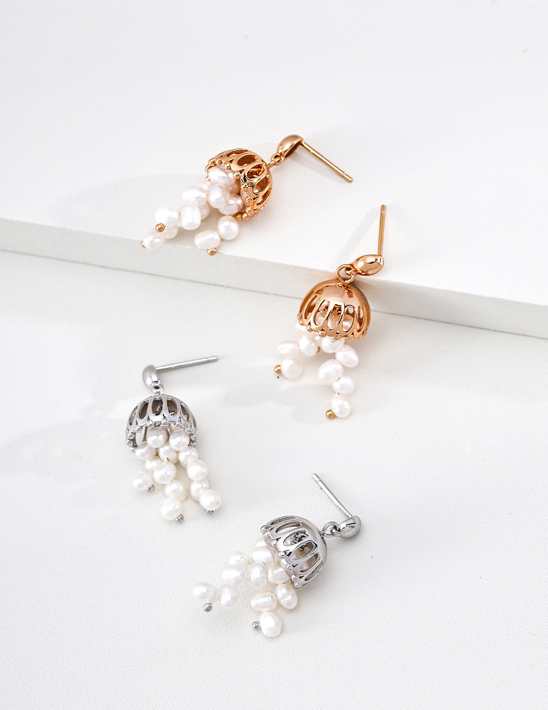 Jellyfish Pearl Dangle Earrings