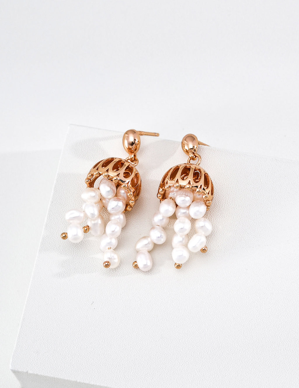 Jellyfish Pearl Dangle Earrings