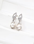 Gilded Lava Pearl Drop Earrings
