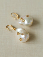 Gilded Lava Metal With Baroque Pearl Series #1