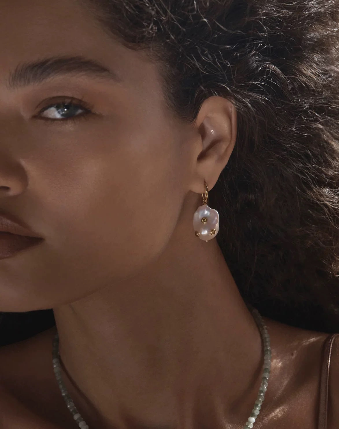 Gilded Lava Metal With Baroque Pearl Series #1