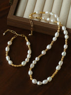 Gilded Lava Metal With Baroque Pearl Series #1