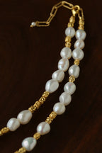 Gilded Lava Metal With Baroque Pearl Series #1