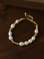 Gilded Lava Metal With Baroque Pearl Series #1