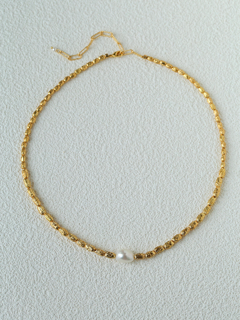 Gilded Lava Metal With Baroque Pearl Series #2