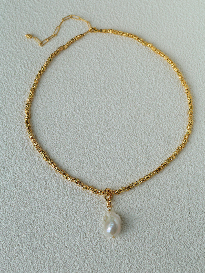 Gilded Lava Metal With Baroque Pearl Series #2