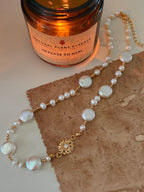 Sunflower Baroque Coin Pearl Necklace
