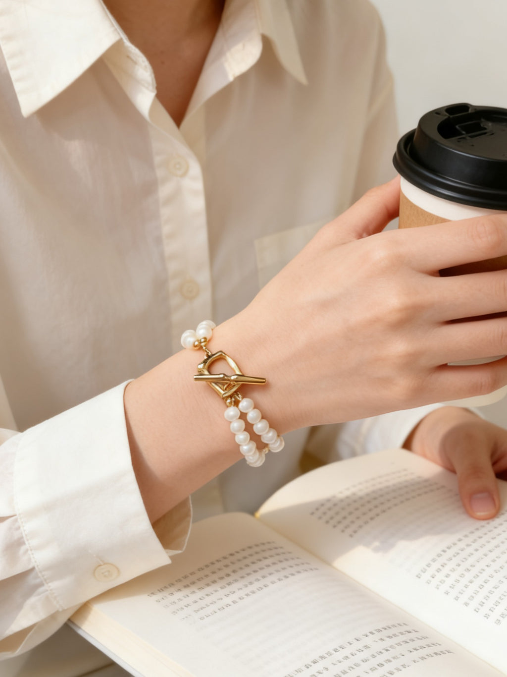 Classic Double Strand Pearl Bracelet