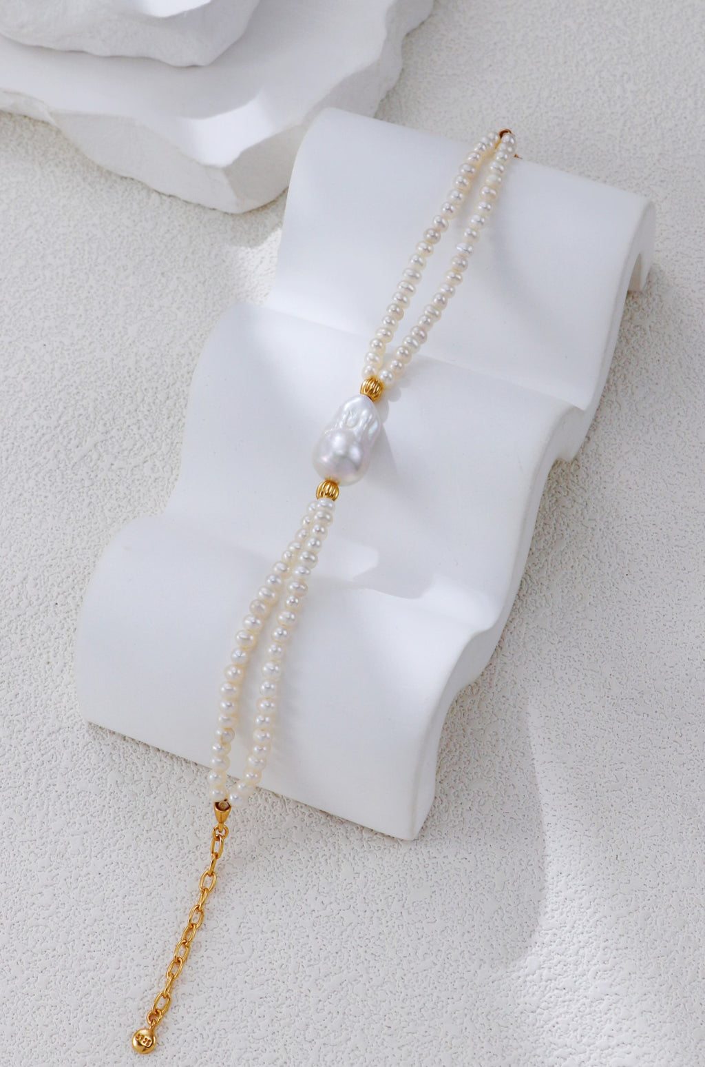 Fishtail Baroque With Rice Pearls Bracelet