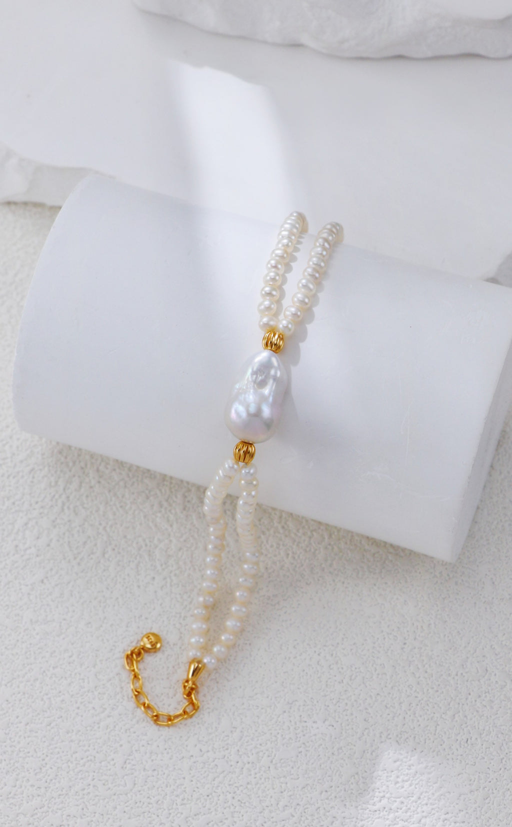 Fishtail Baroque With Rice Pearls Bracelet