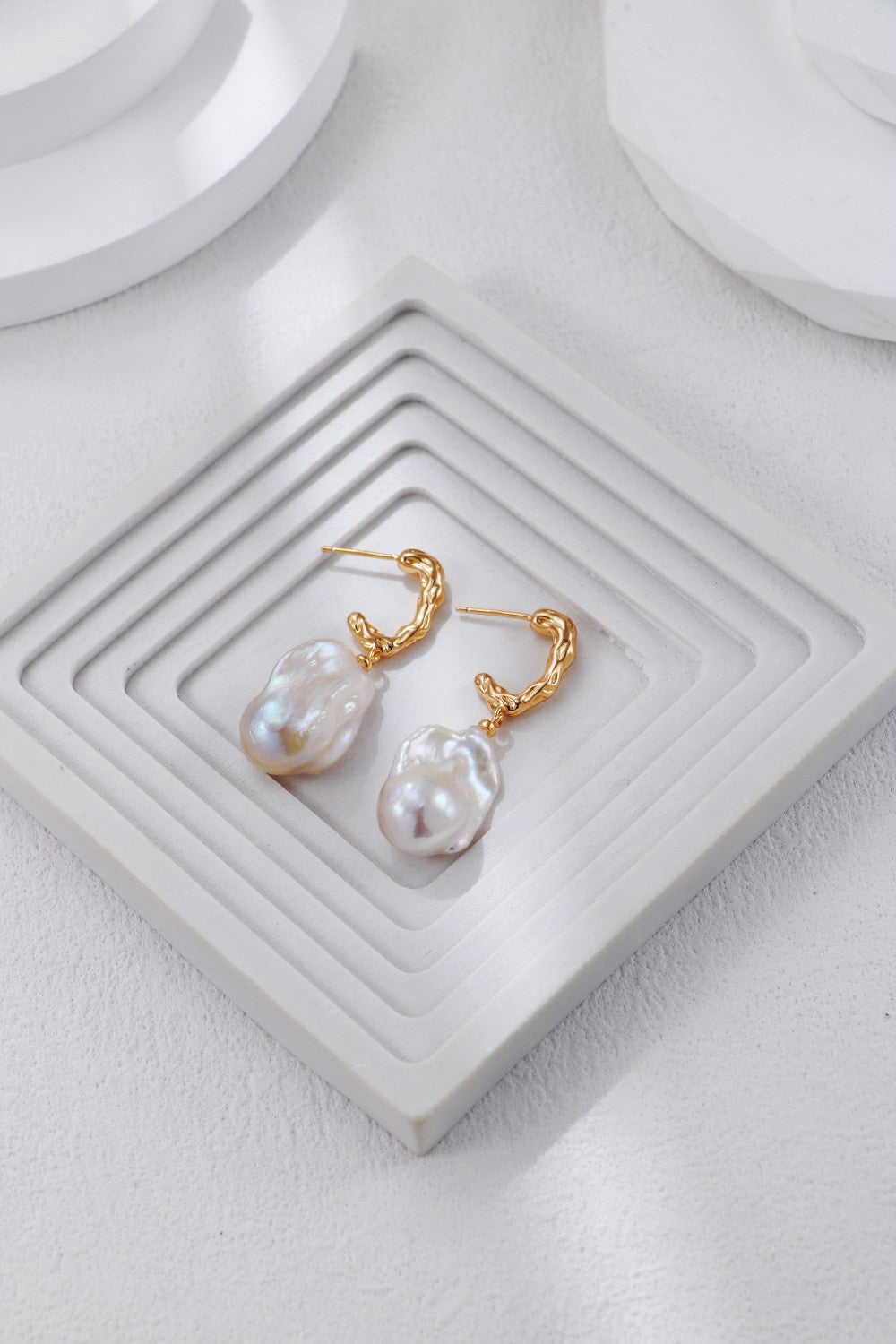 Fishtail Baroque Pearl Drop Earrings