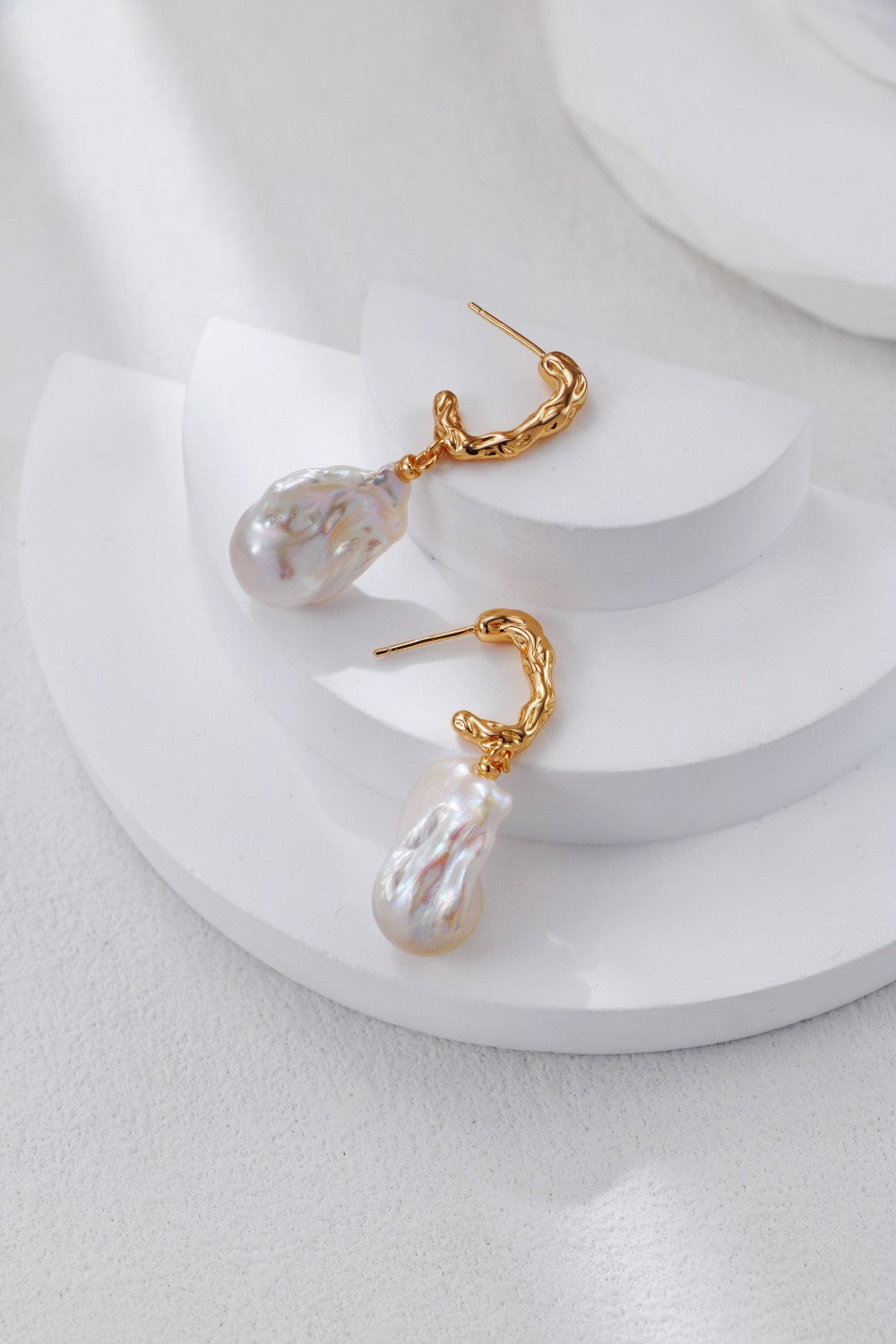 Fishtail Baroque Pearl Drop Earrings