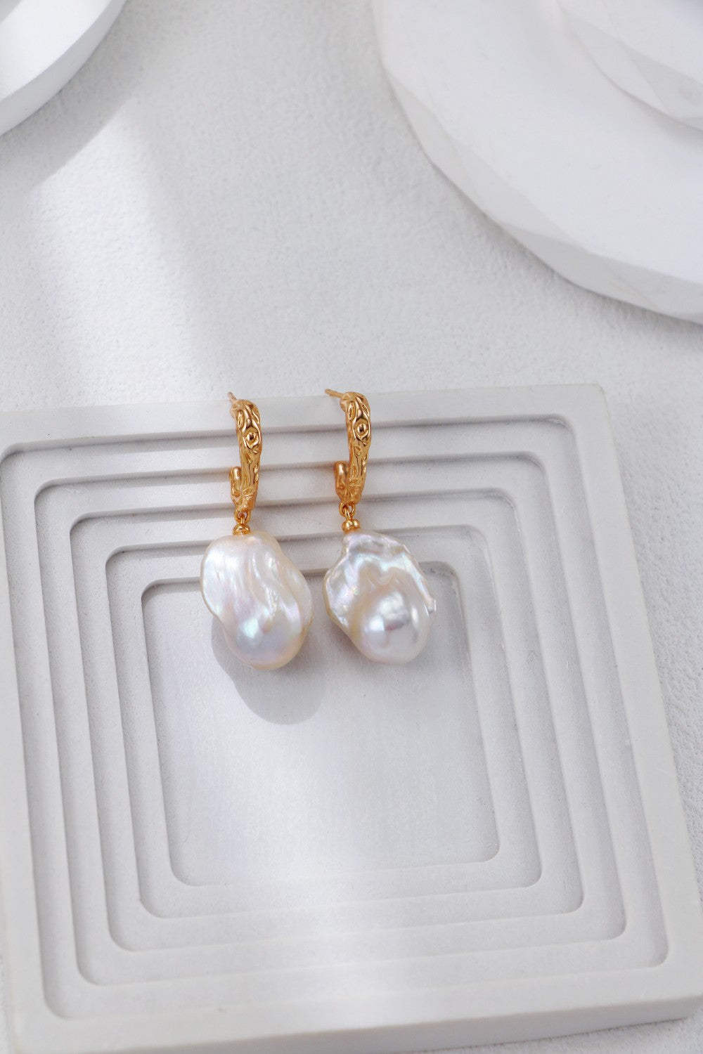 Fishtail Baroque Pearl Drop Earrings